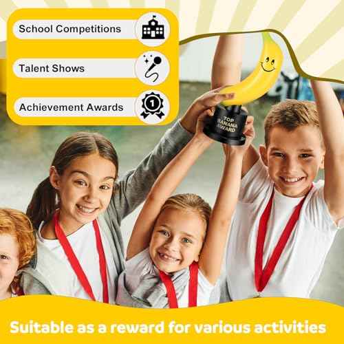 Tondiamo Small Trophy Celebrate The Top Award 6 Inch Tall Plastic MVP Funny Game Small Trophy and Awards for Employees Boss Custom Competition Gifts