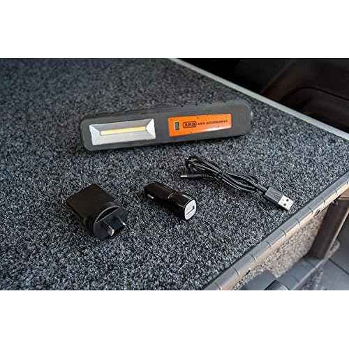 ARB ADVENTURE LIGHT 600 LUMEN RECHARGABLE FLASHLIGHT, HEAVY DUTY LED LANTERN WORK LAMP, WITH HOOKS AND STRONG MAGNETS (10500060A)
