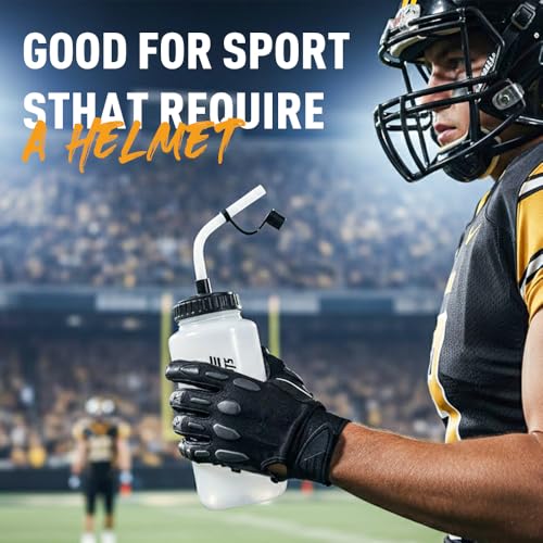 2-Pack Sports Water Bottles 1L BPA-Free Hydration Bottles with Long Straw