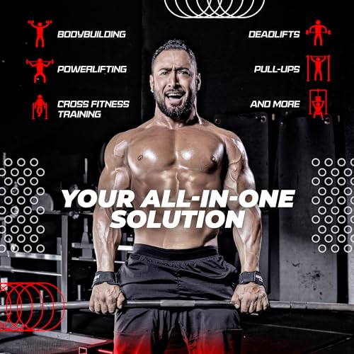 Medium JerkFit Death Grips Lifting Straps - Car Tire Grade Rubber Wrist Support for Deadlifts & Pull-Ups