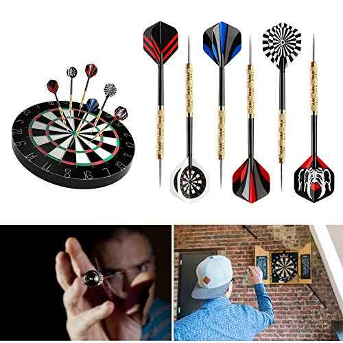 Accmor Metal Tip Darts, Steel Tip Darts, Professional Metal Darts, Darts Metal Tip Set, Metal Darts for Dartboard