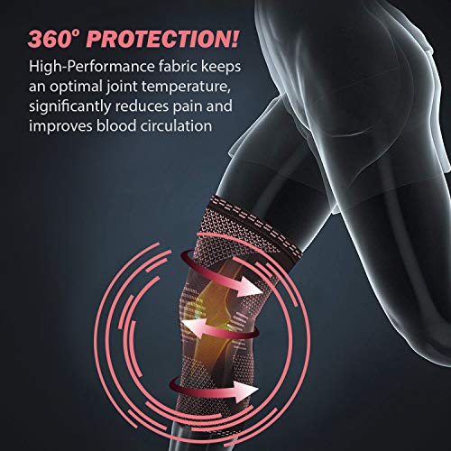 Pink X-Large Knee Support Sleeve for Leg Pain Relief and Sports - Unisex