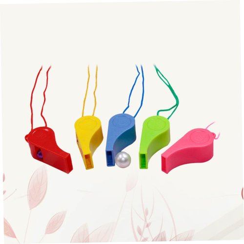 SUPVOX 60pcs Colorful Plastic Whistles Lanyard Boys and Girls Whistle Toys Cheerleading Whistle for Sports Referee Whistle Toy Birthday Random