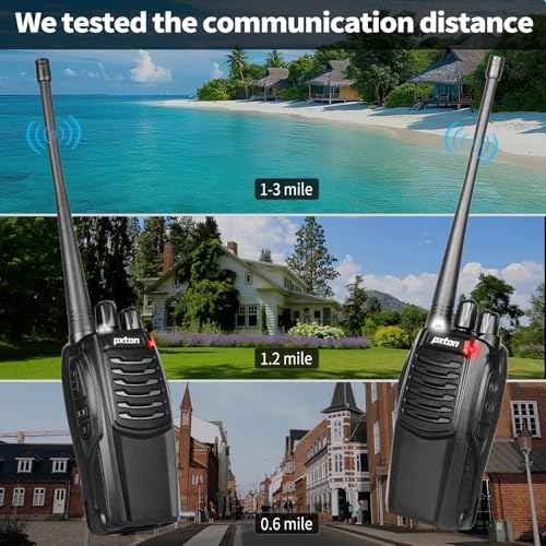 pxton S1 walkie talkies for Adults with earpieces and Rechargeable 1500mAh Li-ion Battery£¬walkie Talkie has VOX£¬TOT£¬Emergency Alarm£¬Battery Low Alert£¬Flashlight£¬Scan Function£¨2 Pack£©