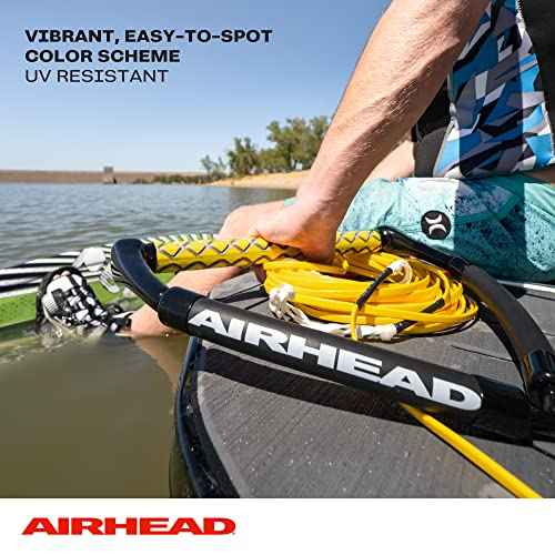 AIRHEAD Dyneema Flat Line Wakeboard Rope, 4 Sections, 70-Feet, Multiple Colors Available