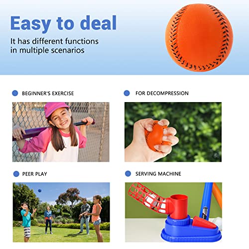 Orange Foam Baseballs 12 Pack for Kids Regulation Size Soft Training Balls