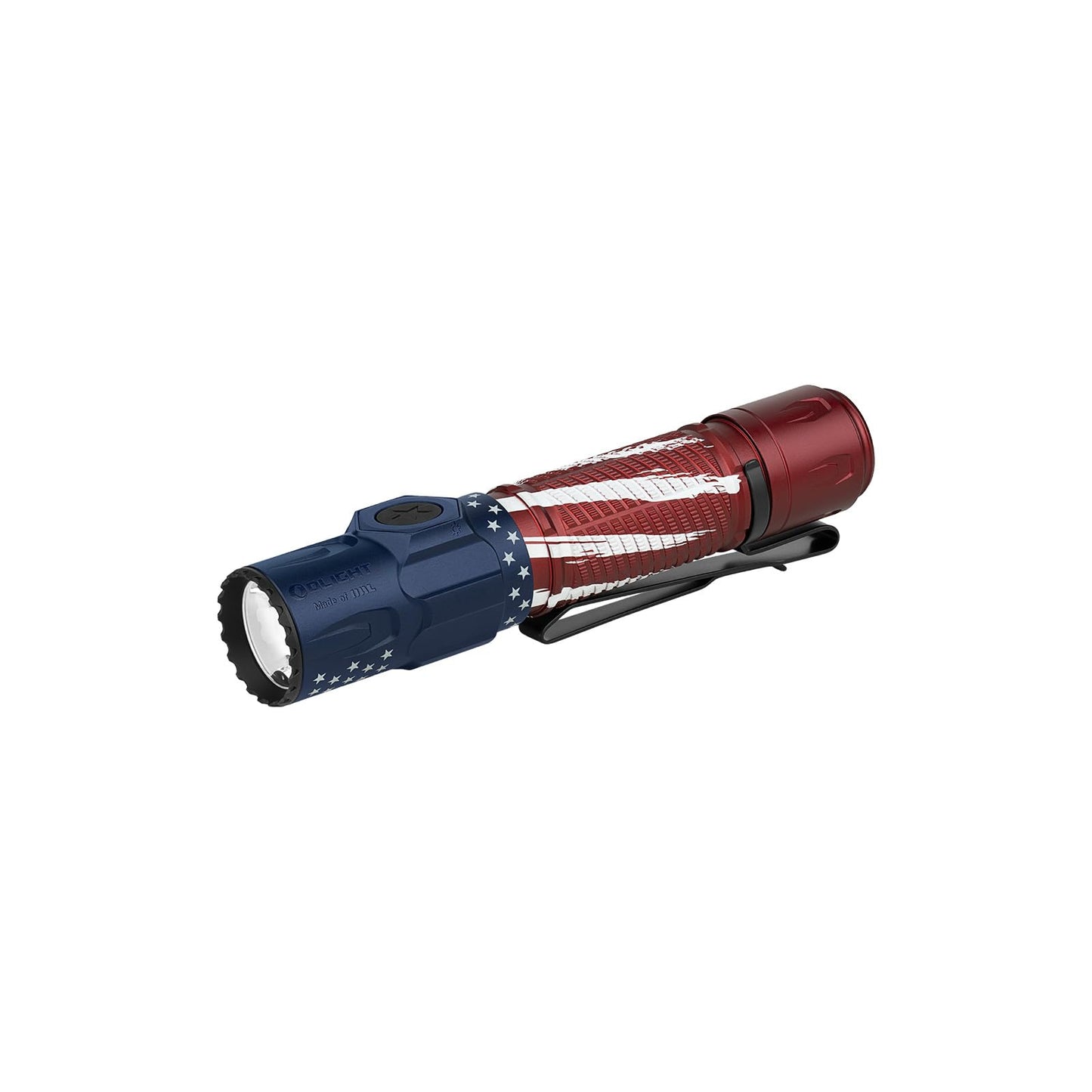 OLIGHT Warrior Ultra 2500 Lumens Tactical Flashlight, Compact Dual Switches Rechargeable Bright Light with Proximity Sensor, Suitable for Emergency, Outdoor, Searching (Stars & Stripes Edition)
