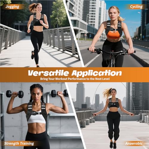 Weighted Vest for Women Men 6LB Black Adjustable Body Weight Vest for Fitness