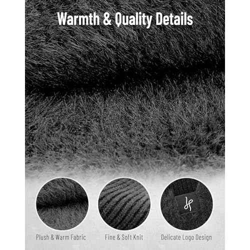 Winter Fleece-Lined Beanie with Earflaps,Warm Windproof Beanie Hat for Men & Women