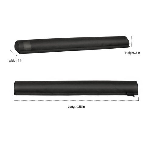 Happybuy Cushioned Roof Rack Pads, 28" Universal Vehicle Roof Rack Pads for Various Crossbars, 88LBS Weight Capacity Luggage Kayak Holder with 2 Straps & Velcros for SUPs, Canoes, Snowboards