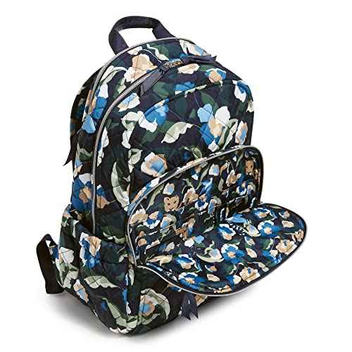 Vera Bradley Women's Performance Twill Campus Backpack, Immersed Blooms, One Size