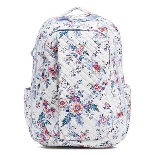 Vera Bradley Cotton Large Travel Backpack Travel Bag, Magnifique Floral, One Size