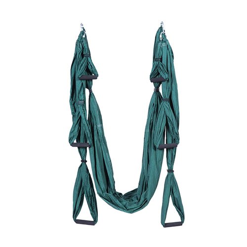Aerial Yoga Swing Set Trapeze Hammock Kit Ultra Strong Anti-gravity Flying Sling Inversion Swing Tool Set for Air Yoga Inversion Fitness (Green)