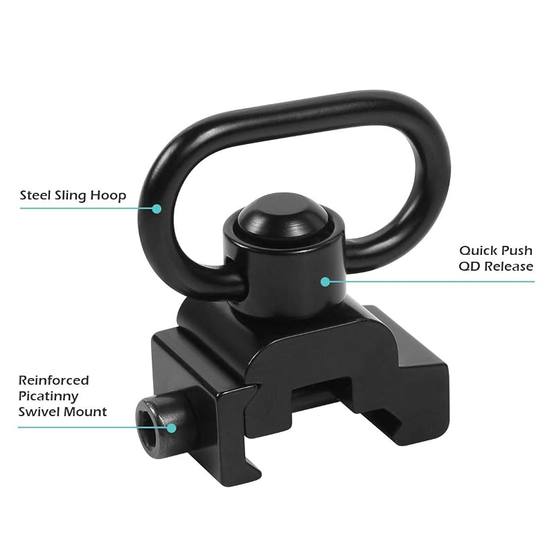 Sling Swivel and Adapter for 20mm Rail – 2 Pack