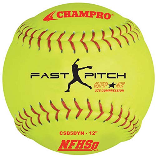 Champro NFHS Synthetic Cover, Red Set (Optic Yellow) (Pack Of 12)
