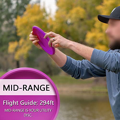 GOOSO Disc Golf Set 6 Discs - Backyard & Outdoor Play, Includes 2 Fairway Drivers, 2 Mid-Range, 2 Putter Discs - Variation of 6 pc