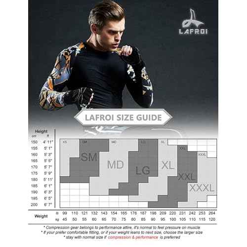 LAFROI Men's Long Sleeve UPF 50+ Sun Protection Shirt Compression BJJ Swim Rash Guard