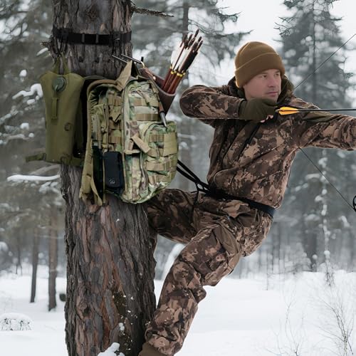 DoubleCare Tree Stand Hunting Harness with Adjustable Metal Hook - Medium