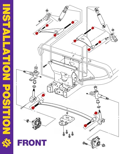 Golf Cart Suspension Bushings Kit for Club Car Precedent 2004+ - Polyurethane Replacement Parts