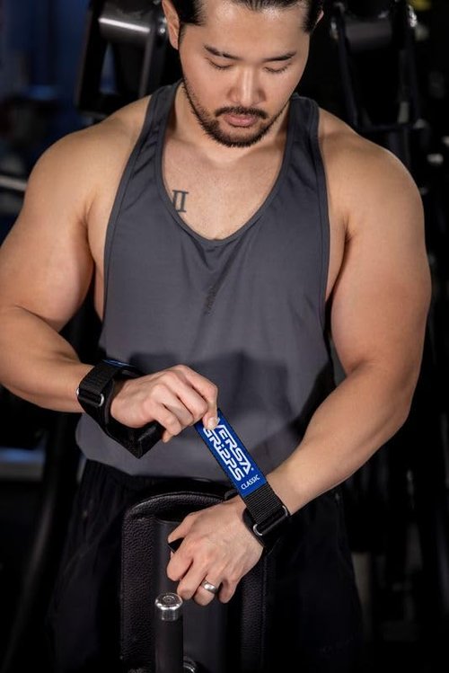 Versa Gripps® Classic, Made in The USA, Wrist Straps for Weightlifting Alternative, The Best Training Accessory, Gold Label, M/L