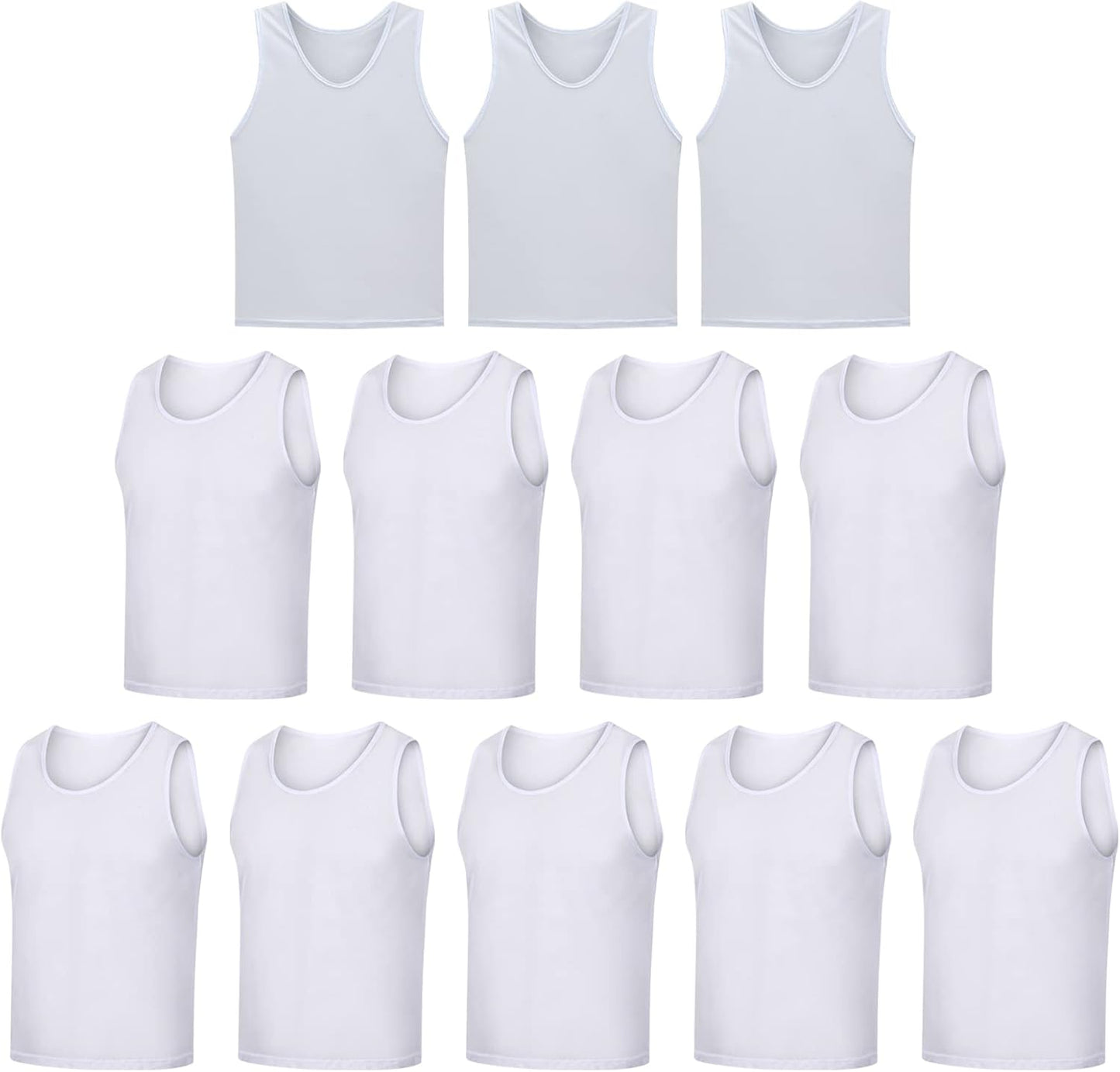 12 Pack Scrimmage Vest/Team Training Jerseys/Sports Pinnies/Practice Jerseys/Soccer Bibs with Carry Bag