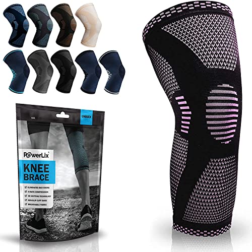 Pink X-Large Knee Support Sleeve for Leg Pain Relief and Sports - Unisex