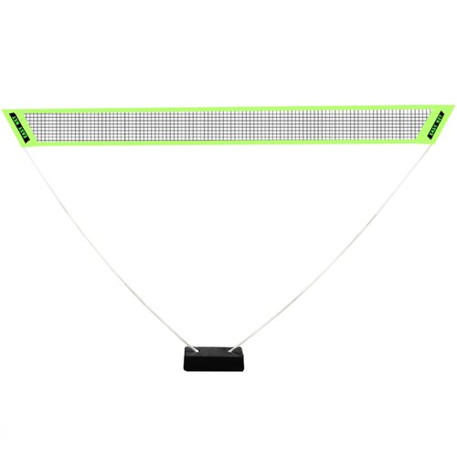 Portable Badminton Set - 1.5m Height x 2.7m Width, Lightweight & Easy Setup with Carry Bag, Green PE Net, Fiberglass & Alloy Steel, Ideal for Outdoor Play