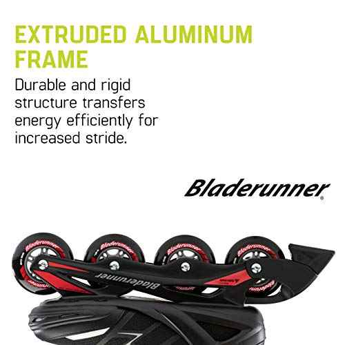 Bladerunner by Rollerblade Advantage Pro XT Men's Adult Fitness Inline Skate, Black and Red, Inline Skates , 9