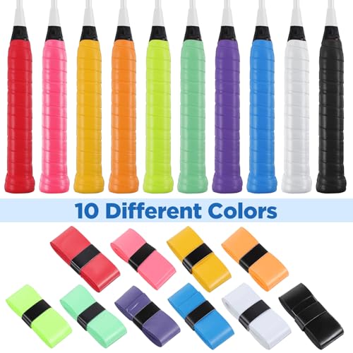 100 Pcs Tennis Racket Overgrips Bulk Grip Tape Non-Slip Sweat Absorbent