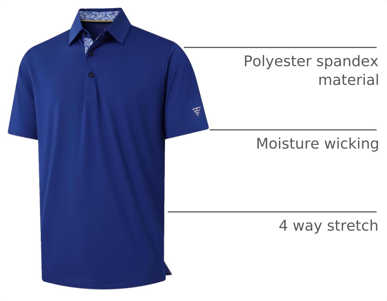 Mens Polo Shirts Short Sleeve Dry Fit Moisture Wicking Tech Performance Casual Sport Solid Golf Shirts for Men