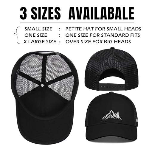 Mountain & Tree Outdoor Trucker Hat for Men Women, Embroidery Gift Baseball Cap for Hiking & Camping