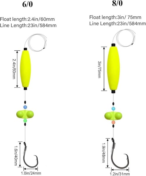 Visulong Catfish Fishing Set, Catfish Fishing Set, 𝐜𝐚𝐭𝐟𝐢𝐬𝐡 Rig Making Kit, for Catching Big 𝐜𝐚𝐭𝐟𝐢𝐬𝐡s, Carp & More (3PCS,6/0)