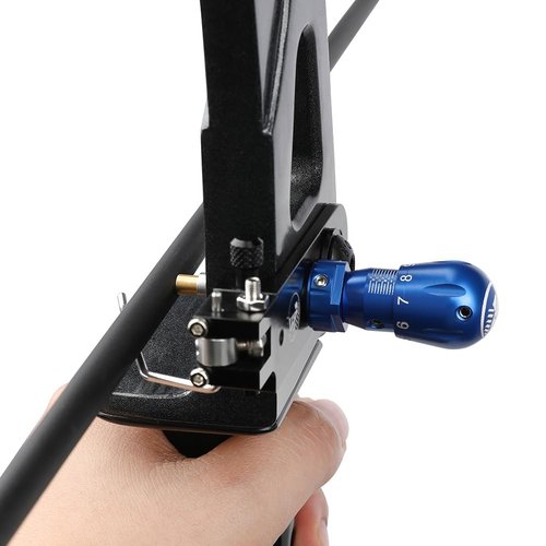 SHARROW Archery Magnetic Arrow Rest and Archery Cushion Plunger Pressure Button Adjustable RH for Recurve Bow (Blue)