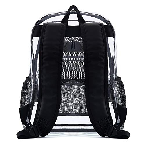 Heavy Duty Clear Backpack for School, 16 Inch Transparent Bookbag