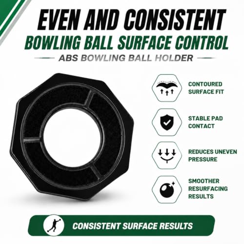 Black Bowling Ball Resurfacing Kit with Drill Adapter, Sanding Pads & Accessories – Core Kit
