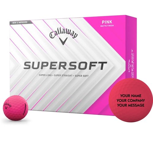 Callaway Golf Supersoft Matte Pink Personalized Golf Balls - 2025 Model
