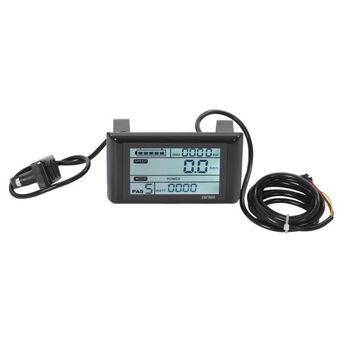 Ebike Display, 36V-72V Colorful Waterproof Cycling Computer with Charging Port for Mobile Devices, Ebike LCD Display Ebike LCD Display to Enrich Cycling Journey