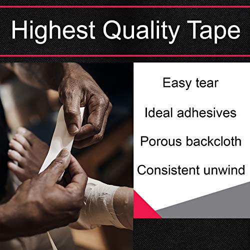 Athletic Taping Kit with 3 Rolls Support Tape & Cutter for Sports Injuries