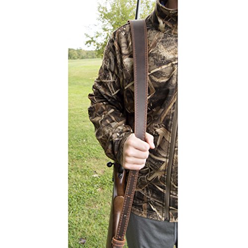 Vintage Brown Buffalo Leather Cobra Rifle Sling Handmade Amish Crafted