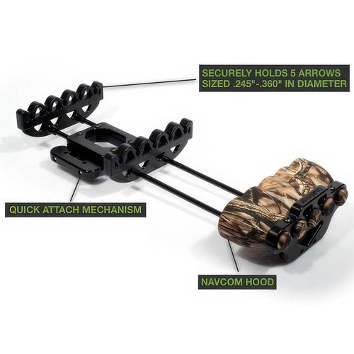 LimbSaver Silent Quiver for Bow Hunting, One Piece, Carbon Black, 5 arrow