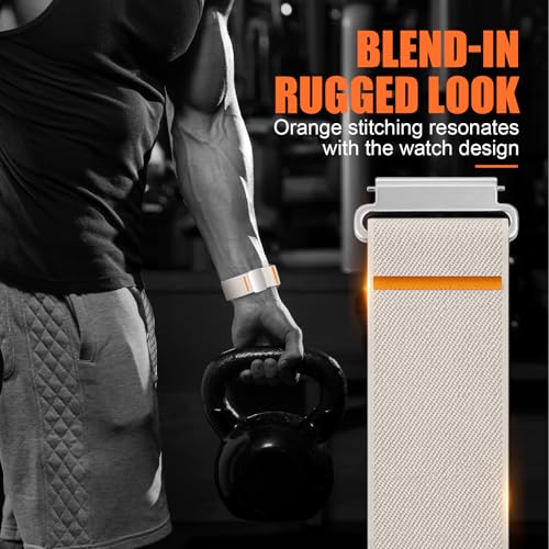 22mm Elastic Nylon Watch Band for Garmin Venu 4/3/2, Vivoactive 4, Galaxy Watch 3 - Starlight