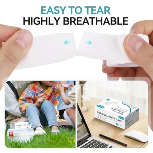 White Paper Medical Tape 16 Rolls - Hypoallergenic Surgical Wound Dressing