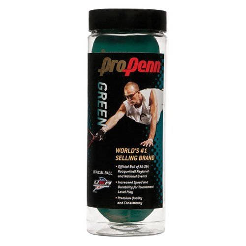 Pro Penn Green Racquetballs, 1 Can, 3 Balls