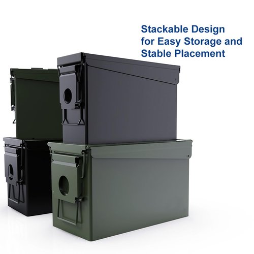 30+50 Ammo Can Waterproof Metal –Army Green Ammo Box Steel –for Shotgun Rifle Nerf Ammunition Suit 2pcs for Men,Gift Boxes for Dad Husband
