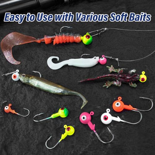 Green 1/4oz Fishing Jig Head with 3D Eyes Saltwater & Freshwater
