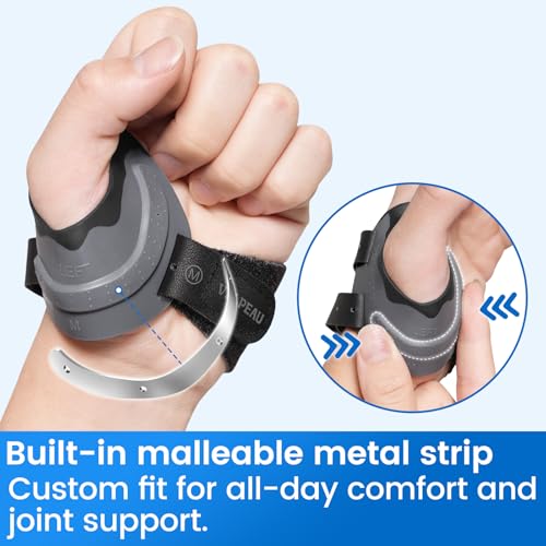 Velpeau CMC Thumb Brace for Osteoarthritis - Left Hand, Black, Medium