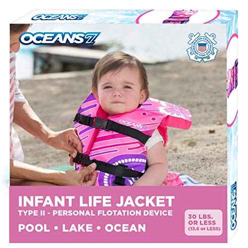 Oceans 7 US Coast Guard Approved Life Jacket for Infant, Kids, Youth, ? Type II & III Vest, Personal Flotation Device