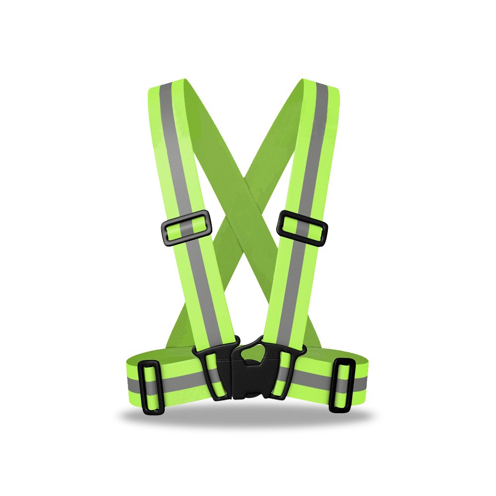 zojo Reflective Vest | Lightweight, Adjustable & Elastic | Safety & High Visibility for Running, Jogging, Walking,Cycling | Fits Outdoor Clothing (1 Pack, Neon Yellow)