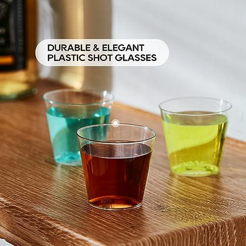 JOLLY PARTY 2oz Disposable Plastic Shot Glasses - Pack of 500, Clear