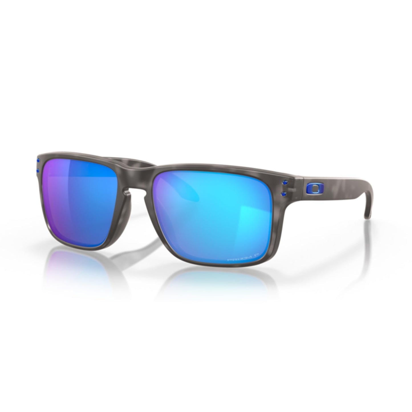 OAKLEY Holbrook OO9102 9102G7 57MM Matte Black Tortoise/Prizm Sapphire Polarized Square Sunglasses For Men+ Bundle Accessory Leash Kit, Microfiber Pouch